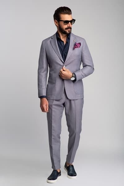 Варианты, с чем носить деловой мужской пиджак разного цвета