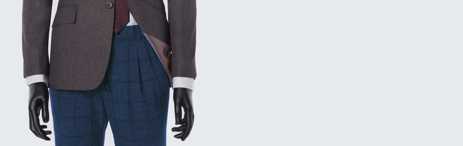 Пиджак к синим брюкам: правила сочетания некомплектных вещей