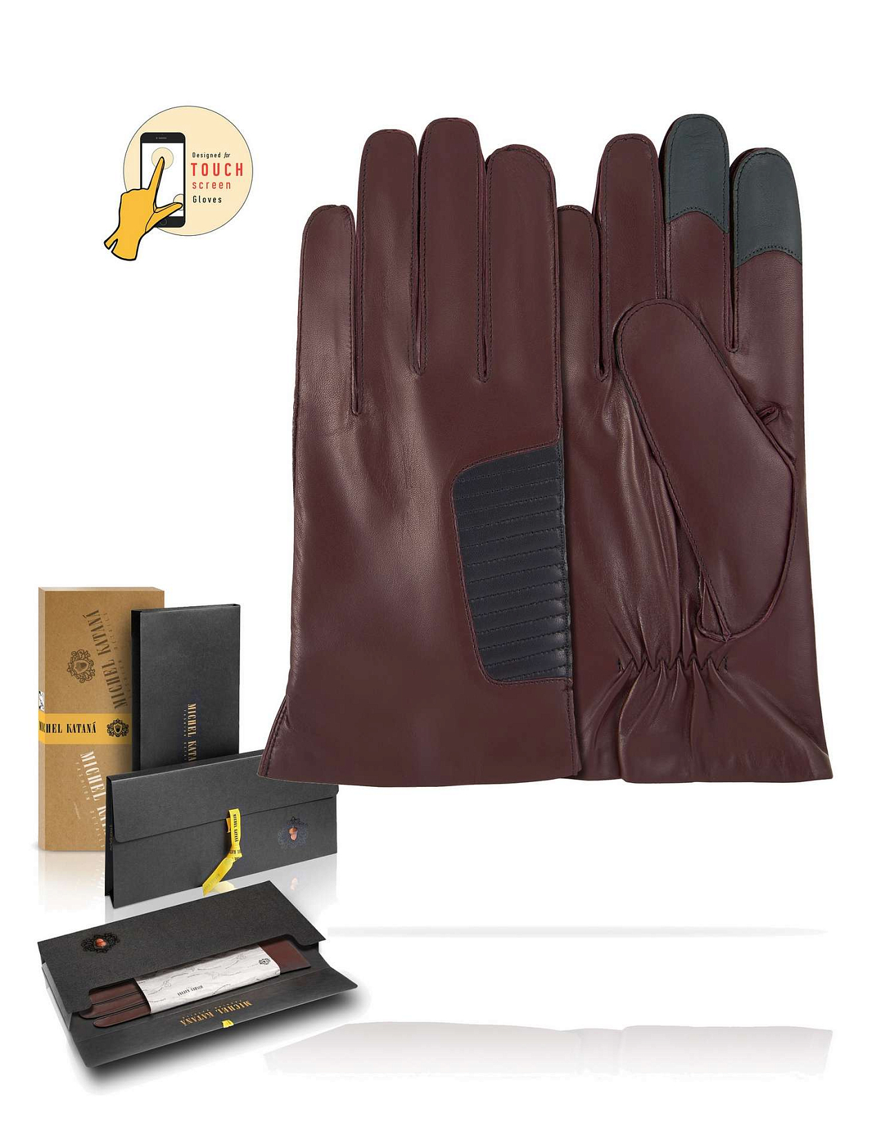 Перчатки мужские i.K12-AMSON.g/WINE.OC - 1