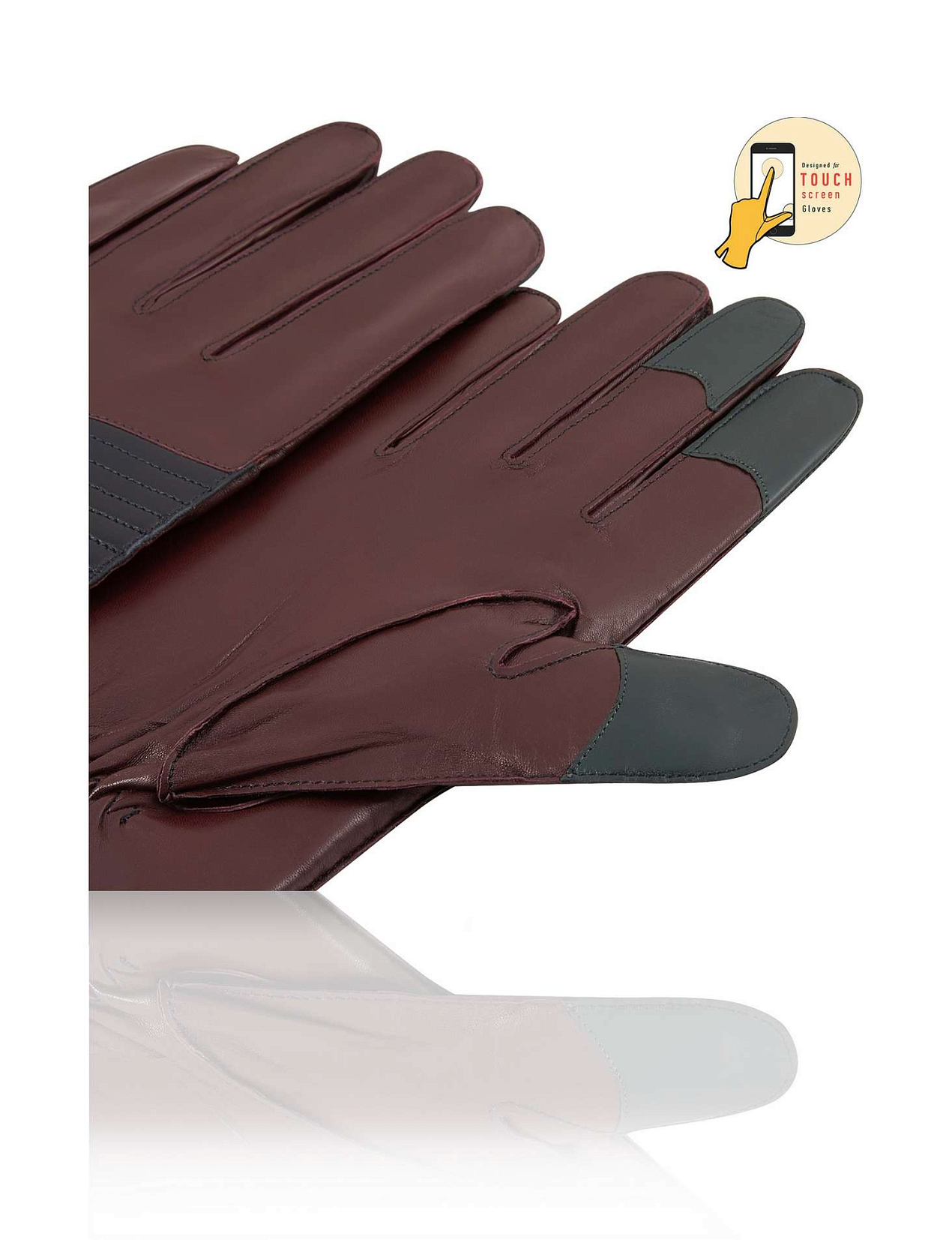 Перчатки мужские i.K12-AMSON.g/WINE.OC - 2